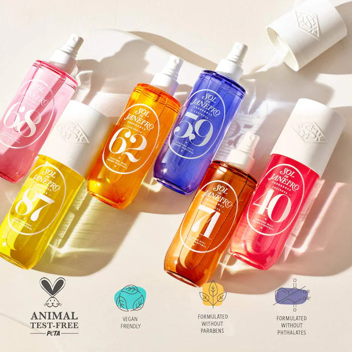 Soleil de Janeiro
Brume parfumée pour le corps et les cheveux de Beija Flor Cheirosa '68 de Brazil Crush, taille 240 ml