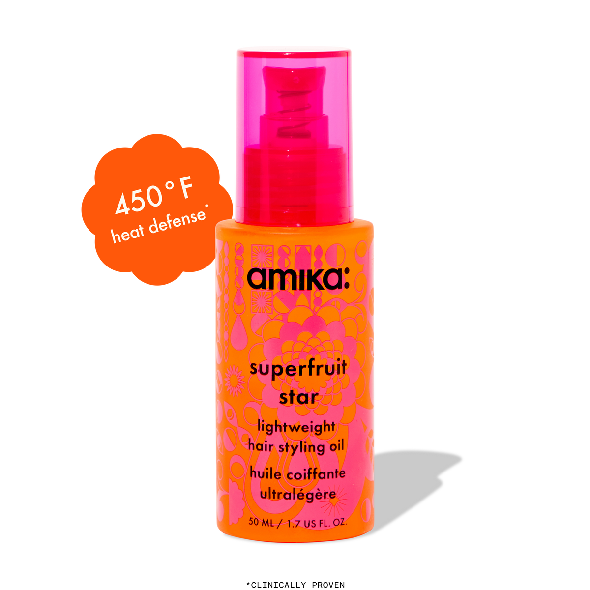 Amika superfruit star
lightweight hair styling + heat defense oil size 50 ml