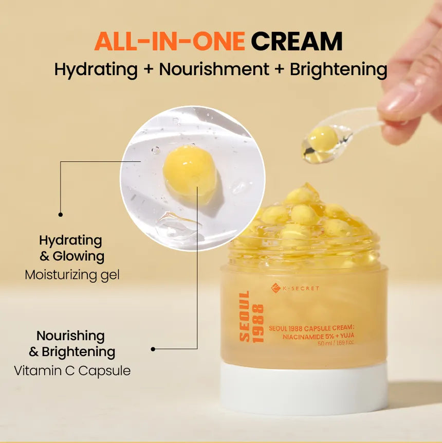Ksecret SEOUL 1988 CAPSULE CREAM : NIACINAMIDE 5% + YUJA