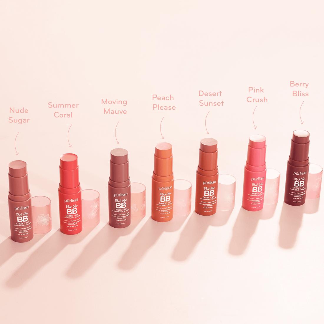 Purelisse Blush Glow BB Cheek + Lip shade nude sugar
