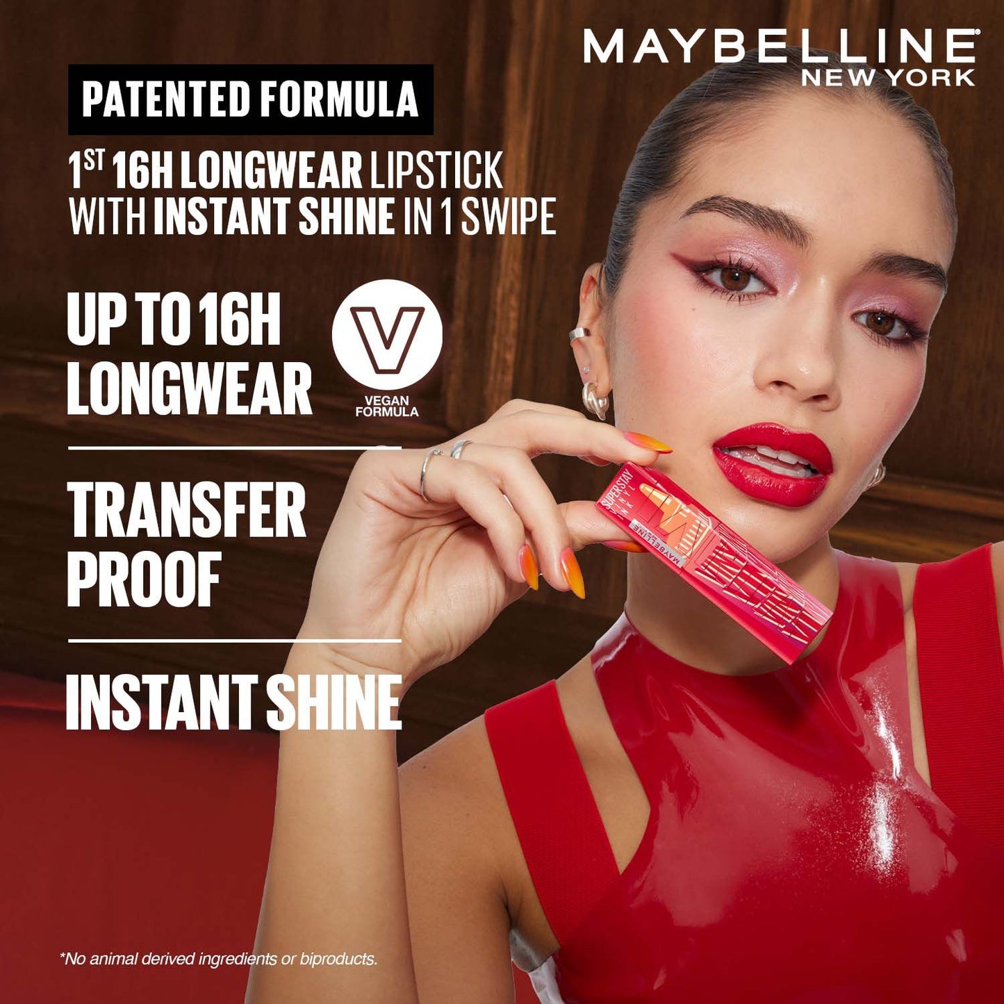 Maybelline Super Stay® Vinyl Ink® "Longwear Liquid Lipcolor
Budge-resistant vinyl colour. Up to 16 hour wear