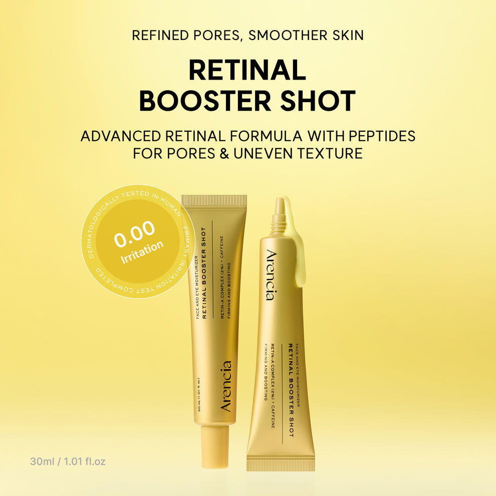 Arencia Retinal Booster Shot, Advanced Retinal & Caffeine Formula for Firm, Pore-Refined Skin 30 ml
