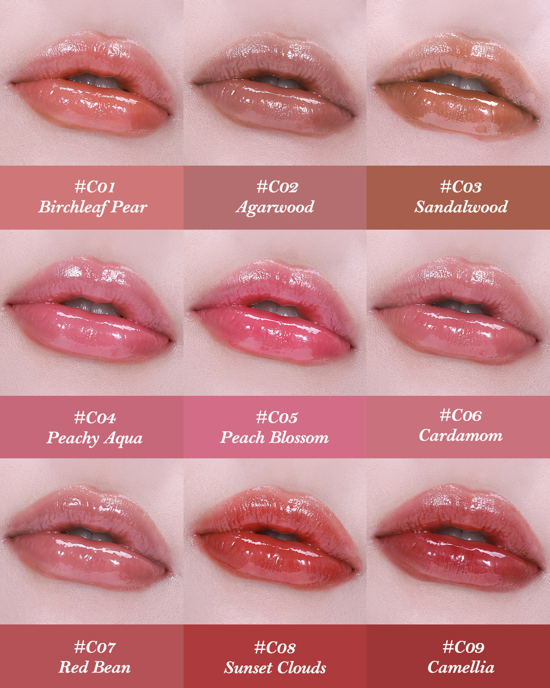 Flower knows Butterfly Cloud Collar Glossy Lipstick Red Bean