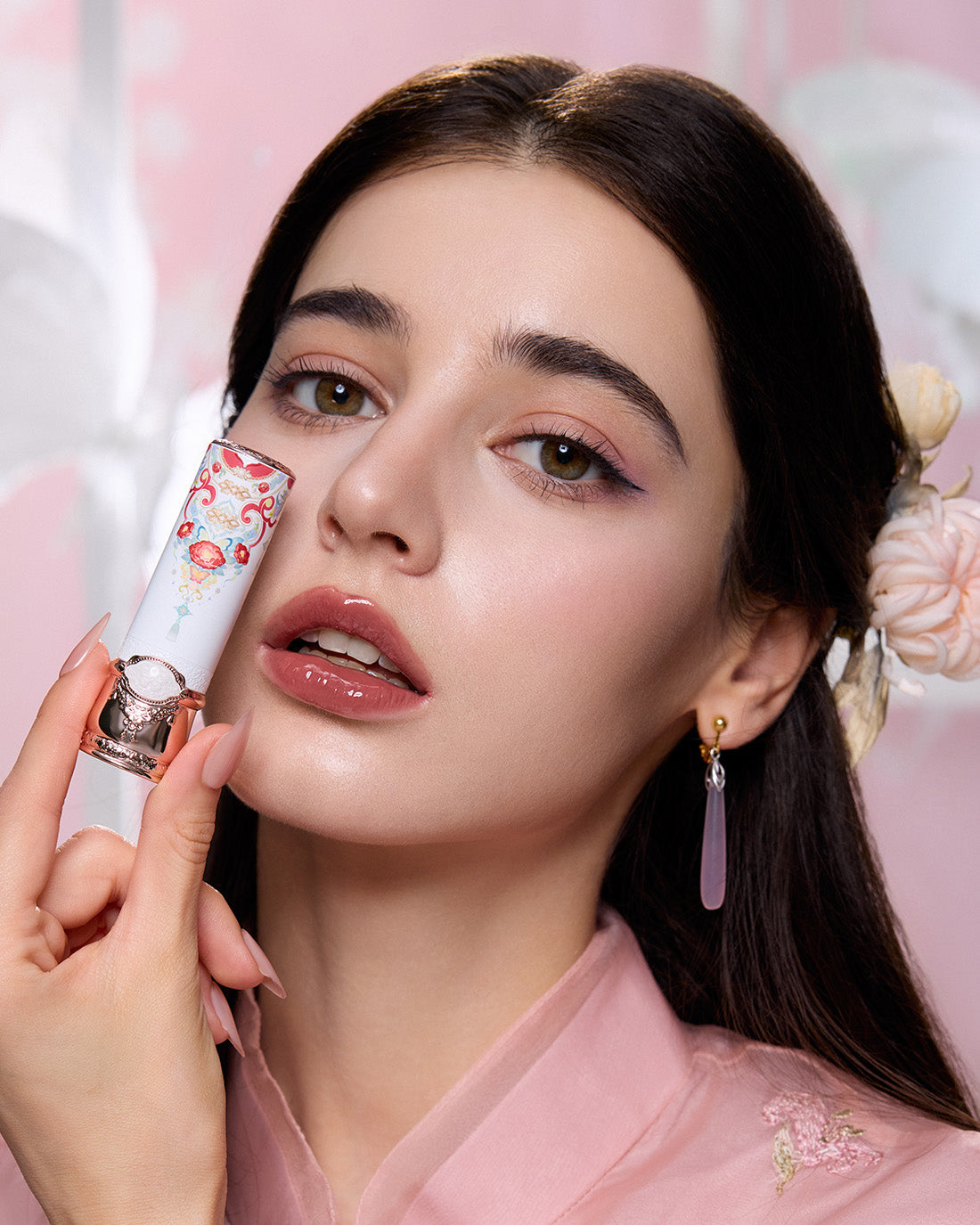 Flower knows Butterfly Cloud Collar Glossy Lipstick Red Bean