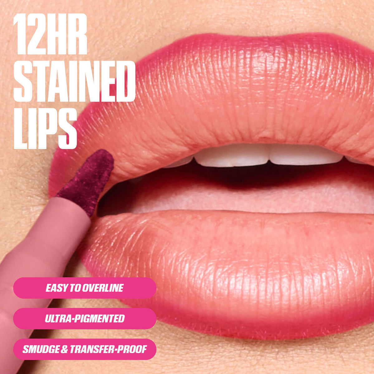Huda Beauty Lip Contour Lip Stain For 12-Hour Wear