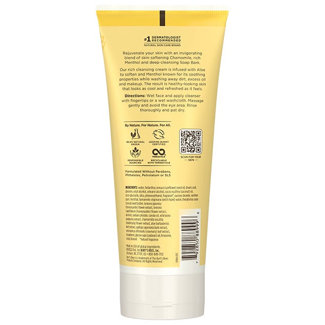 Burt's Bees Soap Bark & Chamomile Deep Cleansing Cream