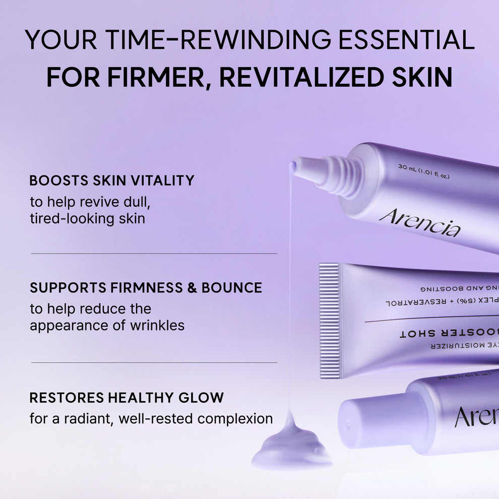 Arencia NAD+ Time-Rewind Booster Shot, Firming & Revitalizing Serum with 5% NAD+ Complex, Peptides & Resveratrol 30 ml