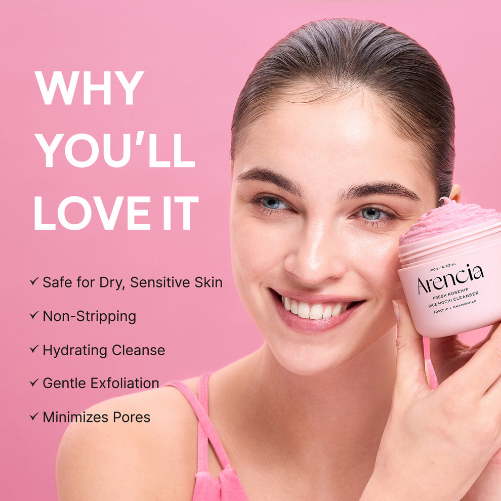 Arencia Fresh Rosehip Rice Mochi Cleanser 120g