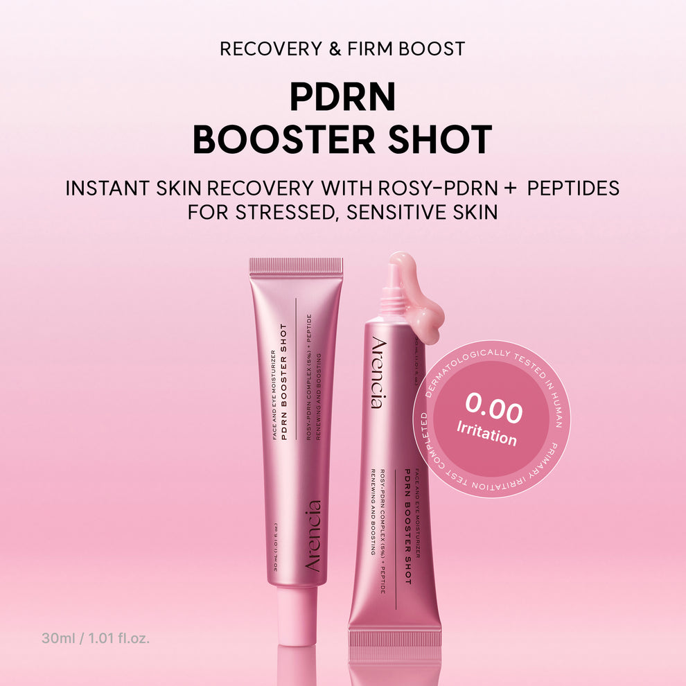Arencia PDRN Booster Shot, Rosy-PDRN & Peptides for Glowy, Healthy Skin - Recommended for Sensitive, Red Skin